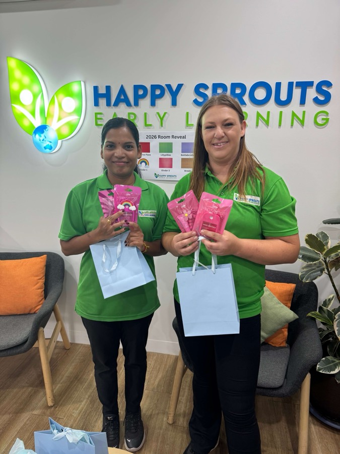 Happy Sprouts educators at the 2026 room reveal