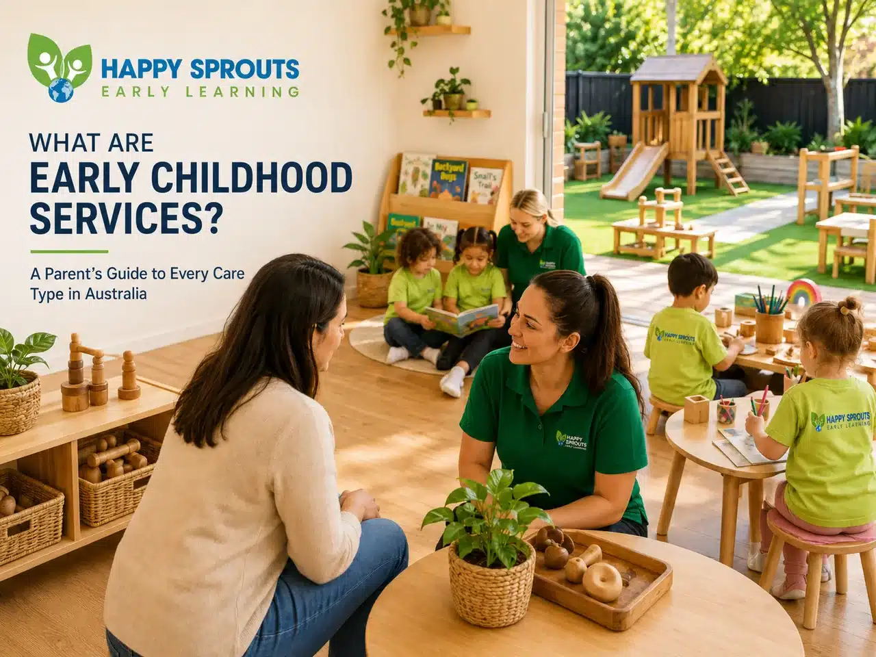 Children and educators in an Australian early learning centre during a group activity